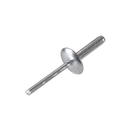 Titan Fasteners Pop Blind Rivet - 3/16 x 6-8 - Large Flange Head - Up to 1/2in Grip - Aluminum/Aluminum - Pkg of 250 NBBGAML68A